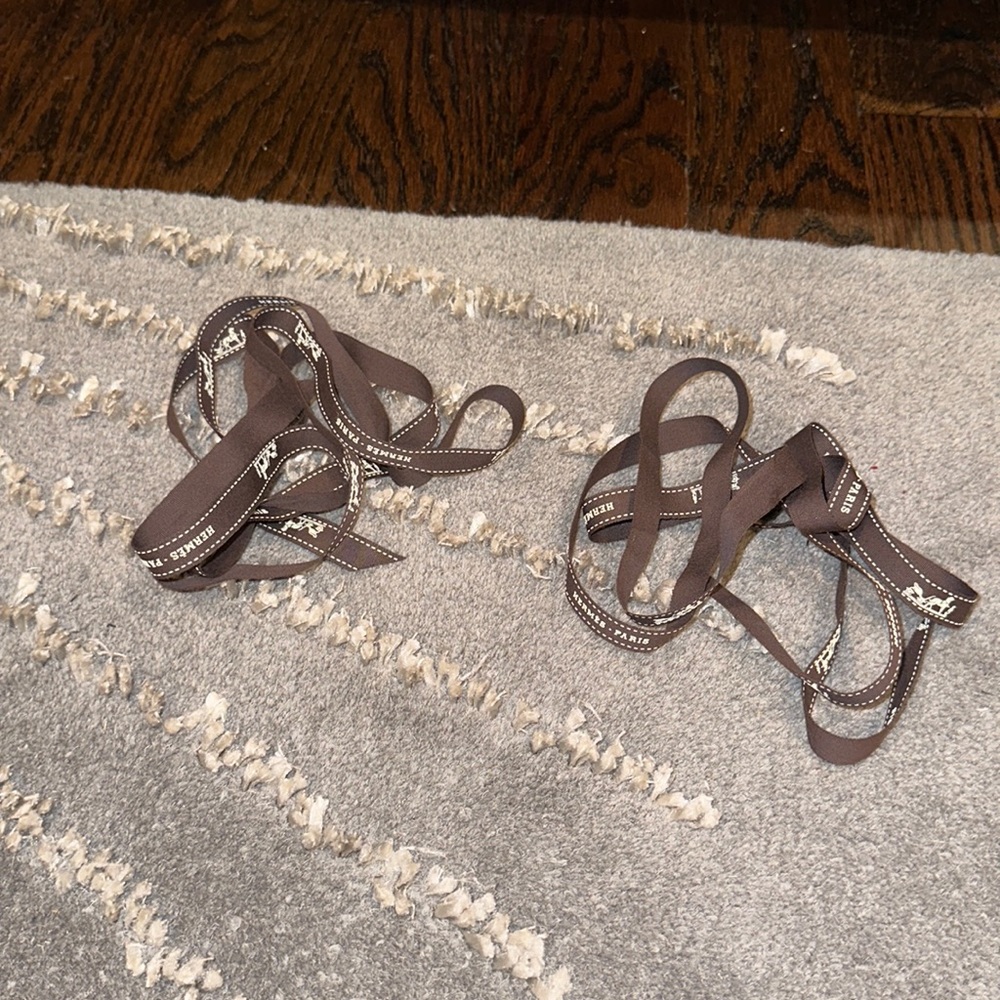 BUNDLE OF 2 AUTHENTIC HERMES RIBBONS ~57” EACH